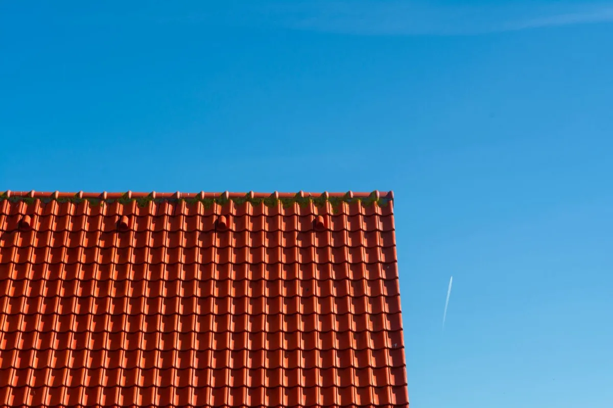 Tile roof gable in full sun, the kind of exposure that sets roof life in Ventura, CA